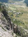 La Clapire: Surplomb de la passerelle et vue sur la valle de Ceillac