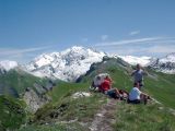 Le Roc du Vent: Au sommet du Roc du Vent devant Mont Blanc