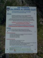 Les Mines du Grand Clt: Le panneau au dpart de la via