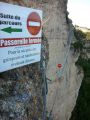 La via ferrata du Boffi: Passerrelle interdite d'accs depuis juillet 2015