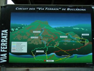 La via ferrata A Buccarona: Topo de la via