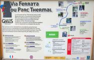 Via ferrata du Parc Thermal: Panneau descriptif de la via ferrata