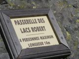 Les lacs Roberts: la passerelle....tr�s sympa et facile