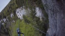 Les �chelles de la Mort: depart tyrolienne