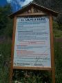 Les gorges de Sarenne: Le panneau au pied de la via