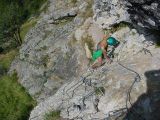 Les Betti�res: Descente apr�s le pont de singe (vue d'en haut)