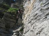 Le Roc du Vent: Dans la vir�e du bouquetin (pour acc�s au tunnel souterrain)