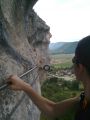 La Roche du Mont: Travers�e horizontale et vue sur la vall�e ...1�re via, bonne impressions, juste envie de poursuivre un r�ve de grimpe...un r�ve de libert� ...