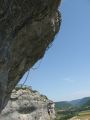 La Roche du Mont: surplomb final de la partie en TD - ED