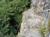 La via ferrata du Lac des Graves: Sortie de la partie en devers