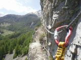 Marcellinas: Passage en balcon avec le cimes eneig�es