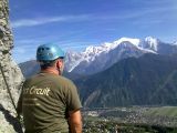Curalla: petite pause pour contempler la vue du mont blanc
