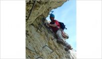 Les Betti�res: La d�sescalade apr�s le pont de singe est bien a�rienne