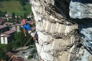 La Roche � l'Agathe: Sortie du pont de singe