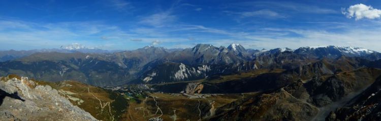 La Croix des Verdons: Panoramique depuis la Croix en oct avec Mt Blanc et Gde Casse