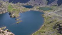 La via ferrata des Lacs Roberts: Vue plongeante sur les lacs Robert