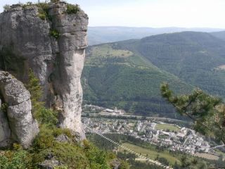 Via-ferrata du Rochefort: la passerelle vu d'en haut