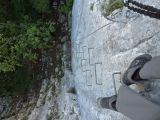 La via ferrata de la Roche au Dade: Beau rocher de la verticale vire des chamois