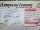 Les Baumes du Verneau: Voici une photo du panneau de prsentation des via ferrata  de Nans