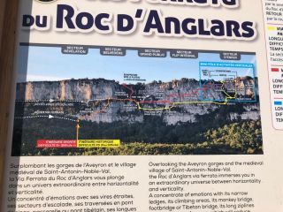 Le Roc d'Anglars: la topo vent d'etre mise sur le debut du chemin d'acces