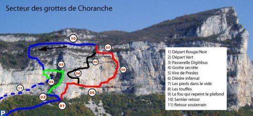 POISSON D'AVRIL: La via ferrata des Grottes de Choranche: Les parcours