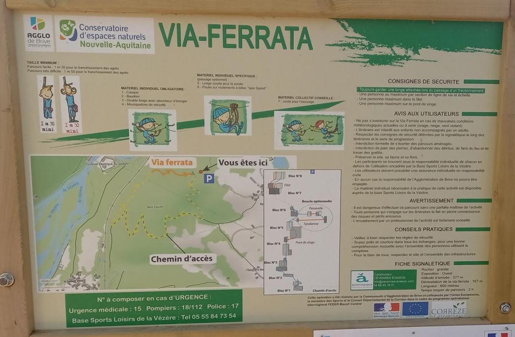 Itin�raire via ferrata Allassac
